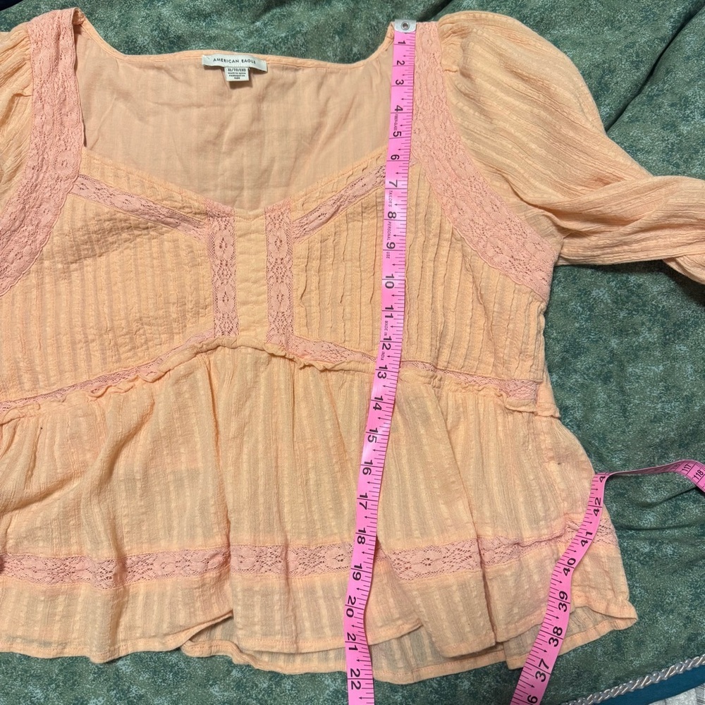 American Eagle Peach Babydoll Top - Women’s XL - Picture 9 of 9